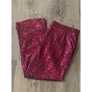 4XL Pantora Stacy Sequin Pant Pink Leopard Print women’s